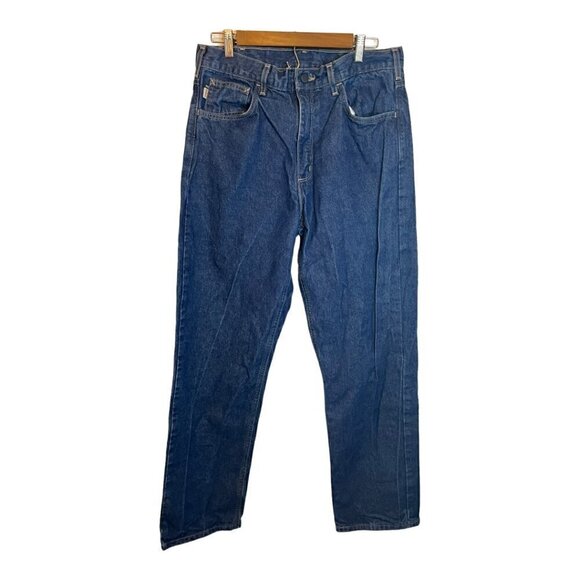 Carhartt Jeans Men's Size 34x32 Flame‎ Resistant Cat 2 Denim Straight Leg - Picture 1 of 3